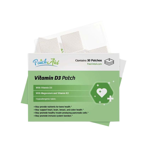 Vitamin D3 with K2 Vitamin 30 Topical Patches | PatchAid