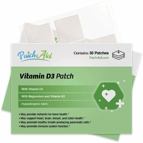 Vitamin D3 with K2 Vitamin 30 Topical Patches | PatchAid