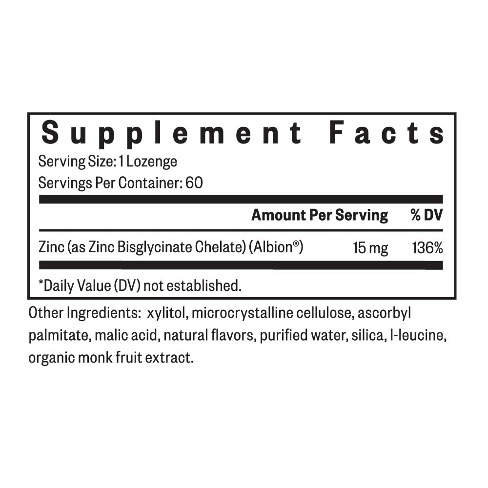 Zinc Lozenges | 60 Lozenges