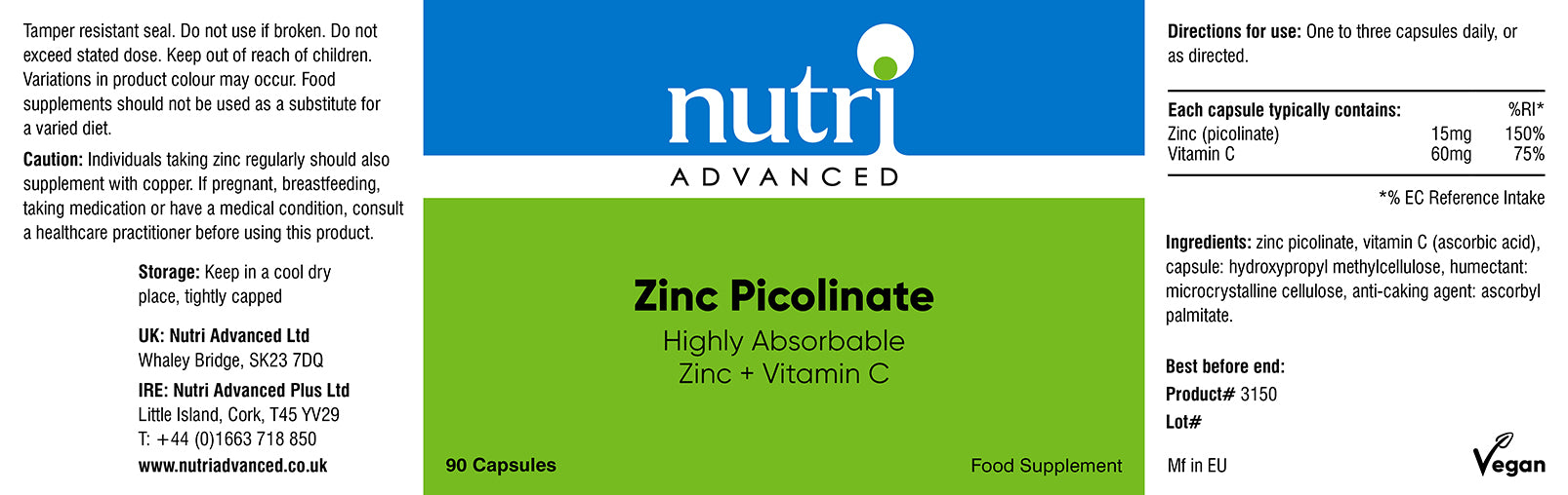 Zinc Picolinate | 90 Capsules