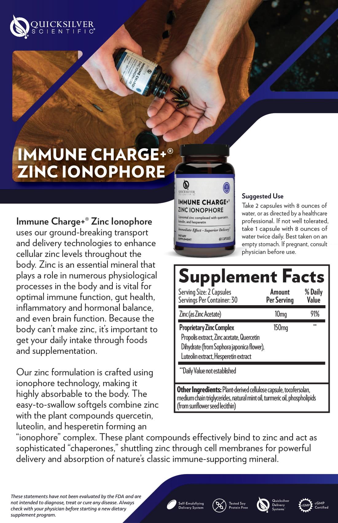 Immune Charge+ Zinc Ionophore | 60 Softgels