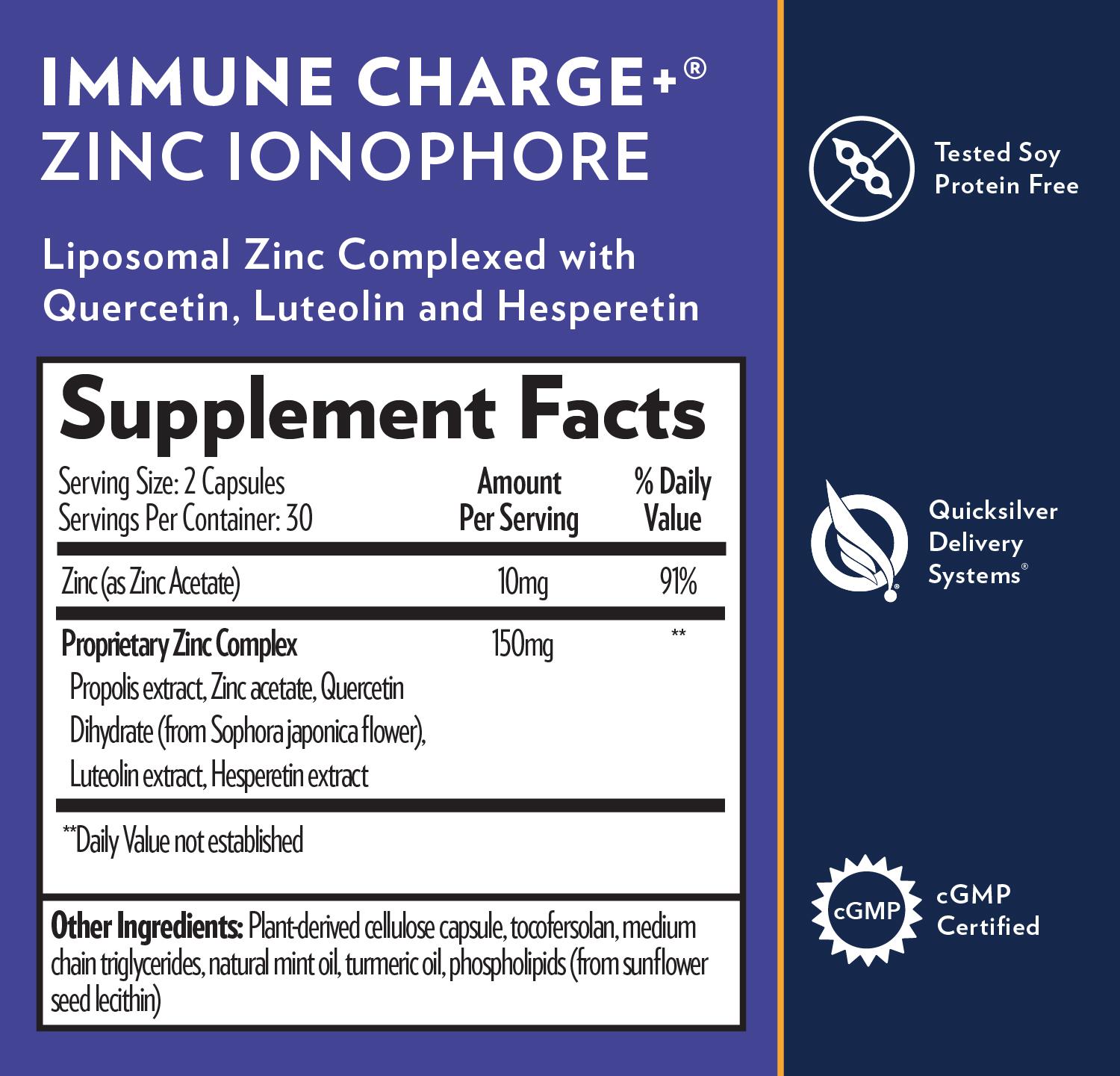 Immune Charge+ Zinc Ionophore | 60 Softgels